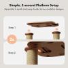 imagePETLIBRO Infinity Cat Tree Tower for Indoor Cats Modular Design with Cat Bed Toy Felt Pads Sisal Scratching Posts 2Second Setup Sturdy MultiLevel Activity Center Cat Condo for Any RoomLoft