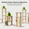 imagePETLIBRO Infinity Cat Tree Tower for Indoor Cats Modular Design with Cat Bed Toy Felt Pads Sisal Scratching Posts 2Second Setup Sturdy MultiLevel Activity Center Cat Condo for Any RoomCastle