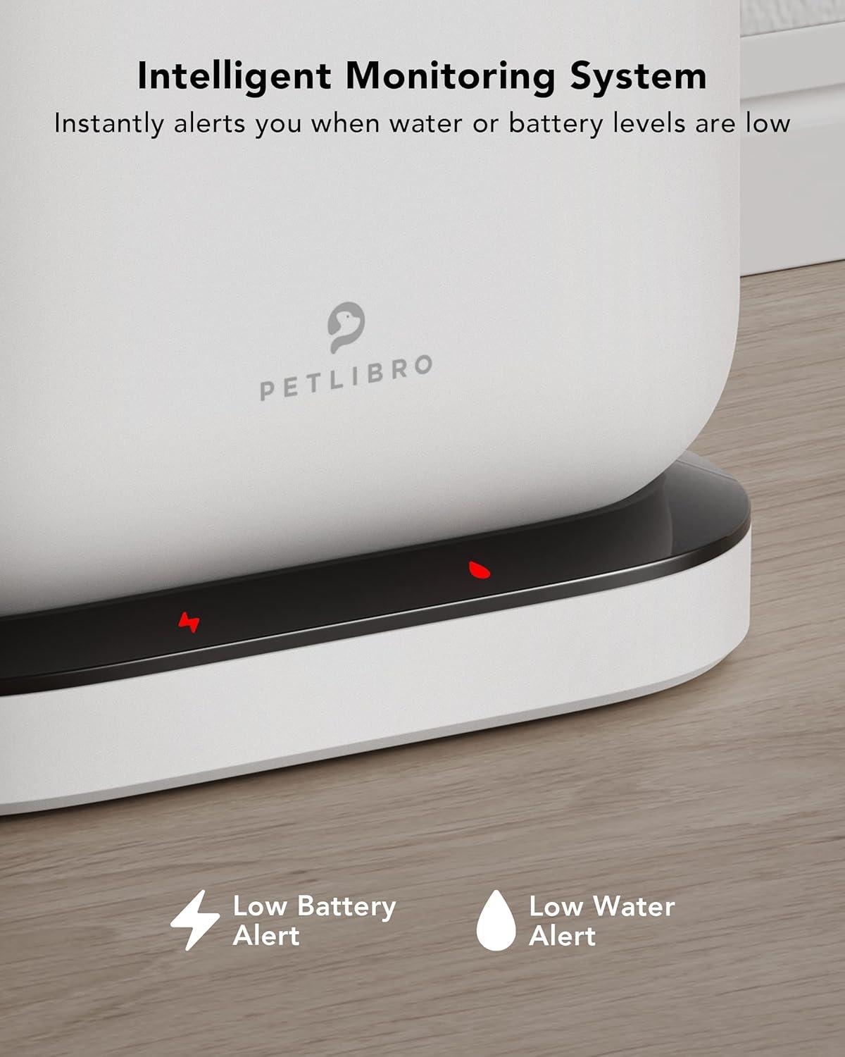 imageBundle of PETLIBRO 25L84oz Cat Water Fountain Cordless Pet Water Fountain Battery Operated  PETLIBRO Replacement Filters 4 Months Set of Filters 8 Count Pack of 1