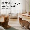 imageBundle of PETLIBRO Stainless Steel Cat Water Fountain 101oz3L Pet Water Fountain for Cats Inside with 4 Filters ampamp 4 Sponges  PETLIBRO 4 Packs Replacement Filters for PLWF003 ampamp PLWF006