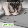 imageBundle of PETLIBRO Upgraded RFID Automatic Cat Feeder 2 Packs 5G WiFi Automatic Pet Feeder 3L Auto Cat Feeder App Control with Light Collar Tag  2 Packs Safety Silicone Dog Food MatBlack
