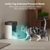 imageBundle of PETLIBRO Upgraded RFID Automatic Cat Feeder 2 Packs 5G WiFi Automatic Pet Feeder 3L Auto Cat Feeder App Control with Light Collar Tag  2 Packs Safety Silicone Dog Food MatBlack