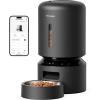 imagePETLIBRO Automatic Cat Feeder 5G WiFi Automatic Pet Feeder with Freshness Preservation 3L Timed Cat Feeders for Dry Food Up to 48 Portions 10 Meals Per Day Granary Pet Feeder for CatDog WhiteBlack