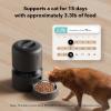 imagePETLIBRO Automatic Cat Feeder 5G WiFi Automatic Pet Feeder with Freshness Preservation 3L Timed Cat Feeders for Dry Food Up to 48 Portions 10 Meals Per Day Granary Pet Feeder for CatDog WhiteBlack