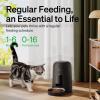 imagePETLIBRO Automatic Cat Feeder WiFi Rechargeable Cat Food Dispenser BatteryOperated with 30Day Life AIR Timed Pet Feeder for Cat ampamp Dog 2L Auto Cat FeederBlack
