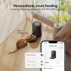 imagePETLIBRO Automatic Cat Feeder WiFi Rechargeable Cat Food Dispenser BatteryOperated with 30Day Life AIR Timed Pet Feeder for Cat ampamp Dog 2L Auto Cat FeederBlack