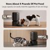imagePETLIBRO Automatic Cat Feeder with Camera 1080P HD Video with Night Vision 5G WiFi Pet Feeder with 2Way Audio Low Food ampamp Blockage Sensor Motion ampamp Sound Alerts for Cat ampamp Dog Single TrayBlack