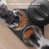 imagePETLIBRO Automatic Cat Food Dispenser for 2 Pets 5L Auto Dog Feeder Dry Food Dispenser with Splitter ampamp 2 Stainless Bowls 10s Meal Call and Timer Setting 50 Portions 6 Meals Per Day Dual Tray FeederBlack