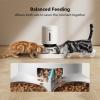 imagePETLIBRO Automatic Cat Food Dispenser for 2 Pets 5L Auto Dog Feeder Dry Food Dispenser with Splitter ampamp 2 Stainless Bowls 10s Meal Call and Timer Setting 50 Portions 6 Meals Per Day Dual Tray FeederWhite