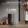 imagePETLIBRO Automatic Dog Feeder 5G WiFi 8L Large Dog Food Dispenser with VacuumSealed Cat Feeder for Airtight Storage Auto Pet Feeder with 187mm Large Food Tray for Medium Large Breed Dog Cat 34CupsBlack