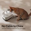 imagePETLIBRO Cat Water Fountain Cordless Pet Water Fountain Battery Operated 25L84oz Dockstream Water Fountains for Cats Indoor Cat Fountain with Stainless Steel Tray Easy to Clean BPAFreeWhite
