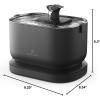 imagePETLIBRO Cat Water Fountain Cordless Pet Water Fountain Battery Operated 25L84oz Dockstream Water Fountains for Cats Indoor Cat Fountain with Stainless Steel Tray Easy to Clean BPAFreeBlack