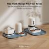 imagePETLIBRO Dog Food Mat Safety Silicone Cat Food Mat for Feeder ampamp Fountain Waterproof Dog Bowl Mat Raised Edge Spill Protection Floor Cove Feeding Mat for AF005 AF103 Single Tray 177quotx12quotLake