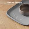 imagePETLIBRO Dog Food Mat Safety Silicone Cat Food Mat for Feeder ampamp Fountain Waterproof Dog Bowl Mat Raised Edge Spill Protection Floor Cove Feeding Mat for AF005 AF103 Single Tray 177quotx12quotGrey