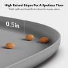 imagePETLIBRO Dog Food Mat Safety Silicone Cat Food Mat for Feeder ampamp Fountain Waterproof Dog Bowl Mat Raised Edge Spill Protection Floor Cove Feeding Mat for AF005 AF103 Single Tray 177quotx12quotGrey