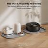 imagePETLIBRO Dog Food Mat Safety Silicone Cat Food Mat for Feeder ampamp Fountain Waterproof Dog Bowl Mat Raised Edge Spill Protection Floor Cove Feeding Mat for AF005 AF103 Single Tray 177quotx12quotGrey