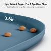 imagePETLIBRO Dog Food Mat Safety Silicone Cat Food Mat for Feeder ampamp Fountain Waterproof Dog Bowl Mat Raised Edge Spill Protection Floor Cove Feeding Mat for AF005 AF103 Single Tray 177quotx12quotLake