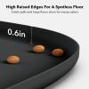 imagePETLIBRO Pet Food Mat for Cat ampamp Dog Waterproof NonSlip Silicone Cat Food Mat for Feeder ampamp Fountain Dog Food Mat for Bowl ampamp Waterer Raised Edge Spill Protection Floor Cove Feeding Mat 177quotx12quotBlack