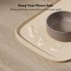 imagePETLIBRO Pet Food Mat for Cat ampamp Dog Waterproof NonSlip Silicone Cat Food Mat for Feeder ampamp Fountain Dog Food Mat for Bowl ampamp Waterer Raised Edge Spill Protection Floor Cove Feeding Mat 177quotx12quotIvory