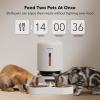 imagePETLIBRO Pet Food Splitter with Stainless Steel Bowls Automatic Cat Feeder Bowls for Two Cats or Dogs Suitable for PETLIBRO Automatic Cat Feeder PLAF005 PLAF006 PLAF103 PLAF203White