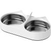 imagePETLIBRO Pet Food Splitter with Stainless Steel Bowls Automatic Cat Feeder Bowls for Two Cats or Dogs Suitable for PETLIBRO Automatic Cat Feeder PLAF005 PLAF006 PLAF103 PLAF203White