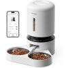 imagePETLIBRO Pet Food Splitter with Stainless Steel Bowls Automatic Cat Feeder Bowls for Two Cats or Dogs Suitable for PETLIBRO Automatic Cat Feeder PLAF005 PLAF006 PLAF103 PLAF203White