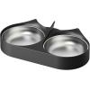 imagePETLIBRO Pet Food Splitter with Stainless Steel Bowls Automatic Cat Feeder Bowls for Two Cats or Dogs Suitable for PETLIBRO Automatic Cat Feeder PLAF005 PLAF006 PLAF103 PLAF203Black