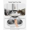 imagePETLIBRO Pet Food Splitter with Stainless Steel Bowls Automatic Cat Feeder Bowls for Two Cats or Dogs Suitable for PETLIBRO Automatic Cat Feeder PLAF005 PLAF006 PLAF103 PLAF203White