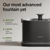 imagePETLIBRO Upgrade Cat Water Fountain Smart app monitoring pet water fountain for cats indoor 3L101oz Auto cat fountain stainless steel for drinkingBlack