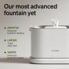 imagePETLIBRO Upgrade Cat Water Fountain Smart app monitoring pet water fountain for cats indoor 3L101oz Auto cat fountain stainless steel for drinkingWhite
