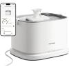 imagePETLIBRO Upgrade Cat Water Fountain Smart app monitoring pet water fountain for cats indoor 3L101oz Auto cat fountain stainless steel for drinkingWhite