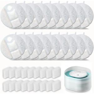 image16 Pack Dog Water Fountain Replacement Filters for Petlibro Capsule Dog Fountain PLWF008Pet libro filters with Replacement PreFilter Pump Sponges18