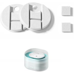 imagePETLIBRO Replacement Filters for Capsule Dog Fountain PLWF008 2 Month Set of Filters for Dog Water Dispensers 4 Count Pack White2pcs Filters