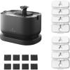 imageBundle of PETLIBRO Cat Water Fountain Cordless Pet Water Fountain Battery Operated8 Packs Replacement Filters for Dockstream Cat Water Fountain WF005 WF115 WF105 4 Months Set of Replacement Filters