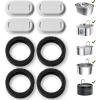 imagePETLIBRO 8 Packs Replacement Filters for Stainless Steel Cat Water Fountain PLWF003 ampamp PLWF006 4 Months Set of Replacement Filters fot Pet Water Fountain Stainless Steel4 Filters