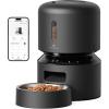 imagePETLIBRO Automatic Cat Feeder 5G WiFi Automatic Pet Feeder with Freshness Preservation 3L Timed Cat Feeders for Dry Food Up to 48 Portions 10 Meals Per Day Granary Pet Feeder for CatDog WhiteBlack