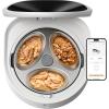 imagePETLIBRO Automatic Cat Feeder Wet Food with Stainless Steel Bowl Refrigerated Auto Cat Feeder with Semiconductor Cooling 3 Fresh Meals for 3 Days AppControlled Pet Food Dispenser Easy to CleanWhite