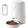 imagePETLIBRO Automatic Cat Feeder WiFi Rechargeable Cat Food Dispenser BatteryOperated with 30Day Life AIR Timed Pet Feeder for Cat ampamp Dog 2L Auto Cat FeederWhite Opaque