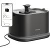 imagePETLIBRO Upgrade Cat Water Fountain Smart app monitoring pet water fountain for cats indoor 3L101oz Auto cat fountain stainless steel for drinkingBlack