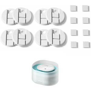 imageBundle of PETLIBRO Dog Water Fountain 21Gal270oz Capsule Dog Fountain for Medium to Large Dogs AntiSplash UltraQuiet  PETLIBRO Replacement Filters 8 Count PackWhite