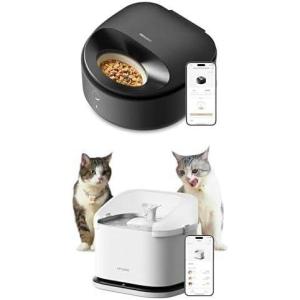 imageBundle of PETLIBRO Polar Automatic Cat Feeder Wet Food Refrigerated Semiconductor CoolingampampQuick Chills Wet Food Dispenser  PETLIBRO Dockstream Multi Cats Water Fountain RFID Smart APP Monitoring Cat