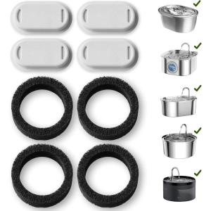 imagePETLIBRO 8 Packs Replacement Filters for Stainless Steel Cat Water Fountain PLWF003 ampamp PLWF006 4 Months Set of Replacement Filters fot Pet Water Fountain Stainless Steel4 Filters