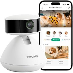imagePETLIBRO AI Dog Camera Pet Camera Indoor with Phone App MultiPet Recognition Daily Activity Analysis ampamp Smart Summaries Cat Cam 360 View 1080P Dog Cam Night Vision 2Way Audio WiFi CamWhite