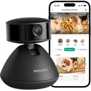 imagePETLIBRO AI Dog Camera Pet Camera Indoor with Phone App MultiPet Recognition Daily Activity Analysis ampamp Smart Summaries Cat Cam 360 View 1080P Dog Cam Night Vision 2Way Audio WiFi CamBlack