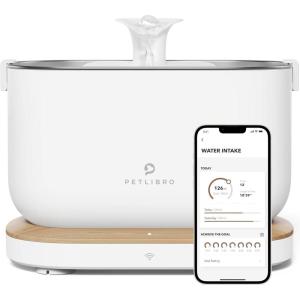 imagePETLIBRO AppControlled Cat Water Fountain Pet Water Fountain with Stainless Steel Tray Water Fountains for Cats Indoor with Drinking Monitoring 24G WiFi Cat Fountains for Drinking