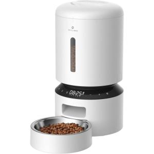 imagePETLIBRO Automatic Cat Feeder Automatic Dog Feeder with Freshness Preservation 5L Timed Cat Feeders for Dry Food Up to 6 Meals Per Day Granary Pet Feeder for CatsDogs