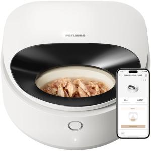 imagePETLIBRO Automatic Cat Feeder Wet Food Refrigerated New Upgraded APP Control3 Days Freshness 3 MealsSemiconductor CoolingampampQuick Chills Wet Food DispenserPolar WiFi Timed Auto Pet Feeder for Cat DogWhite