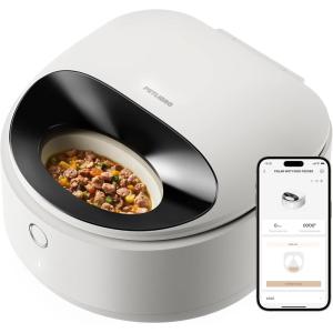 imagePETLIBRO Automatic Cat Feeder Wet Food Refrigerated New Upgraded APP Control3 Days Freshness 3 MealsSemiconductor CoolingampampQuick Chills Wet Food DispenserPolar WiFi Timed Auto Pet Feeder for Cat DogWhite Transparent