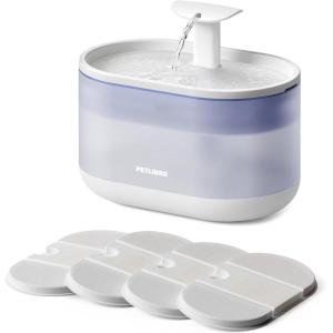 imagePETLIBRO Cat Water Fountain 71fl oz21L Ultra Quiet Pet Water Fountain for Cats Inside BPAFree Two Flow ModesVisible Water Level Cat Fountain Water Bowl Dog Water Dispenser with 4 Large FiltersPurple