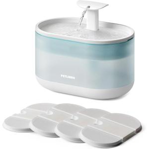 imagePETLIBRO Cat Water Fountain Ultra Quiet with Two Flow Modes LargeSize Filter Capsule Pet Water Fountain 71oz21L Visible Water Level Dog Water Dispenser for Cats ampamp Dogs